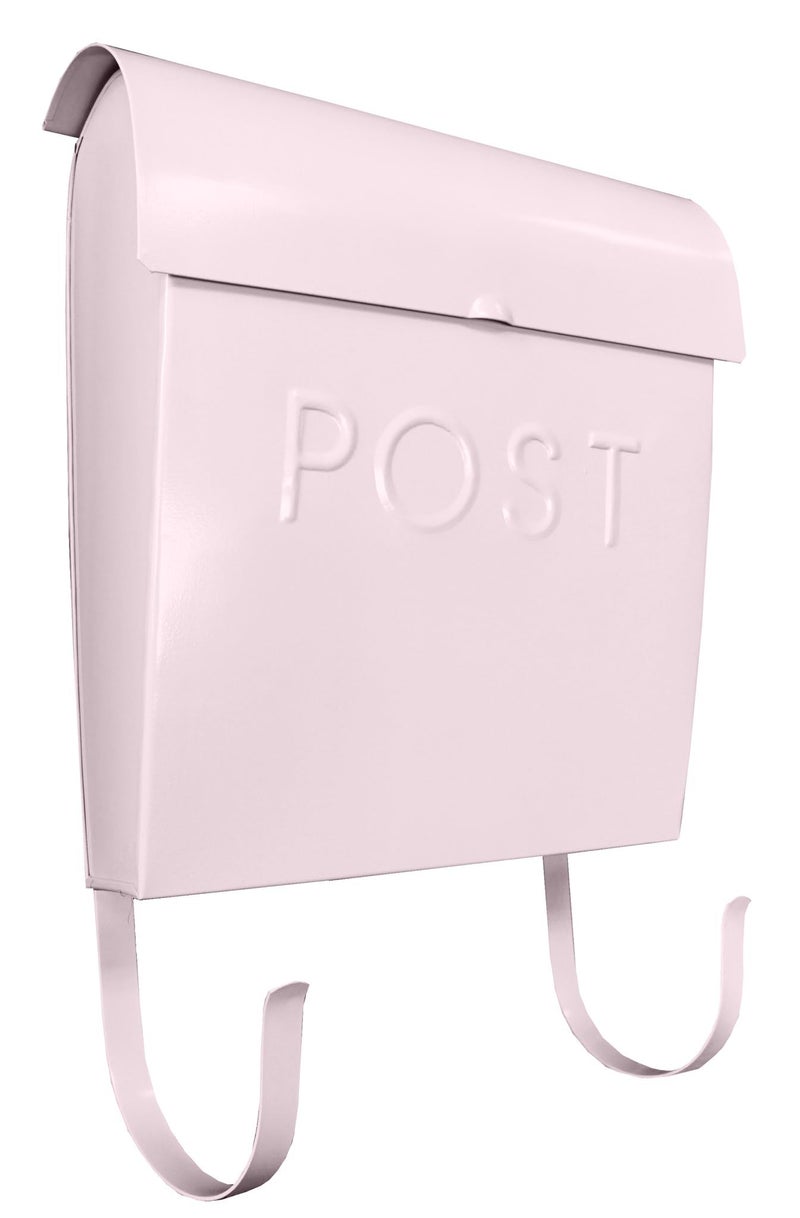 NACH Mailboxes for Outside Wall Mount, 12 x 11.2 x 4.5 inch, Pink Wall Mounted Mailbox, Waterproof Mailbox with Outdoor Newspaper Holder - The Euro Mailbox - Image 1